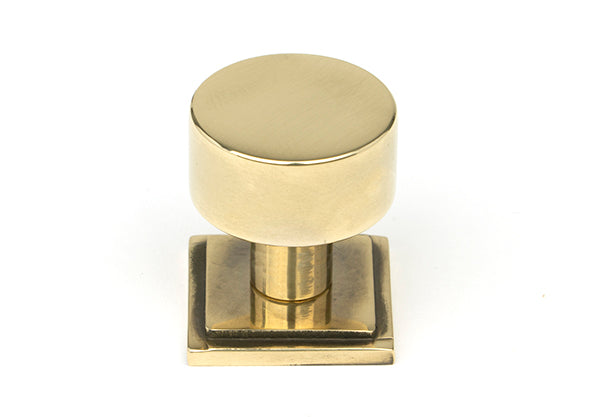 Aged Brass Kelso Cabinet Knob - 25mm (Square)