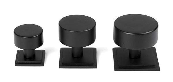 Matt Black Kelso Cabinet Knob - 25mm (Square)