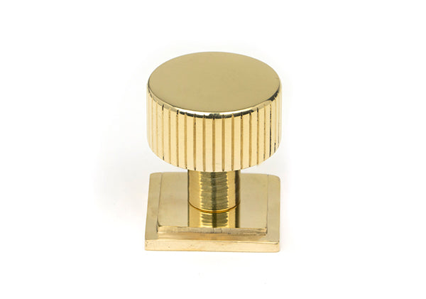 Polished Brass Judd Cabinet Knob - 25mm (Square)