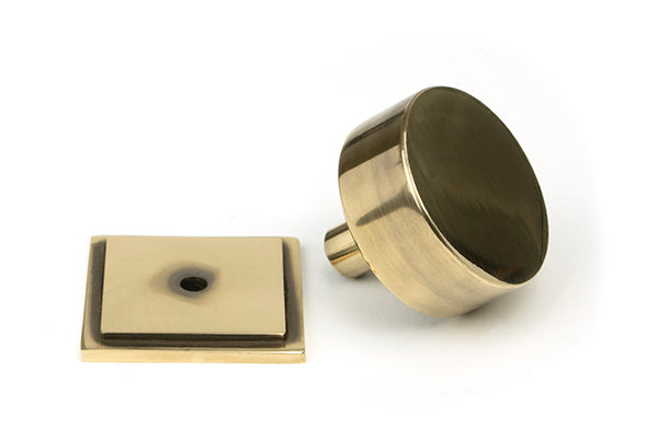 Aged Brass Kelso Cabinet Knob - 38mm (Square)