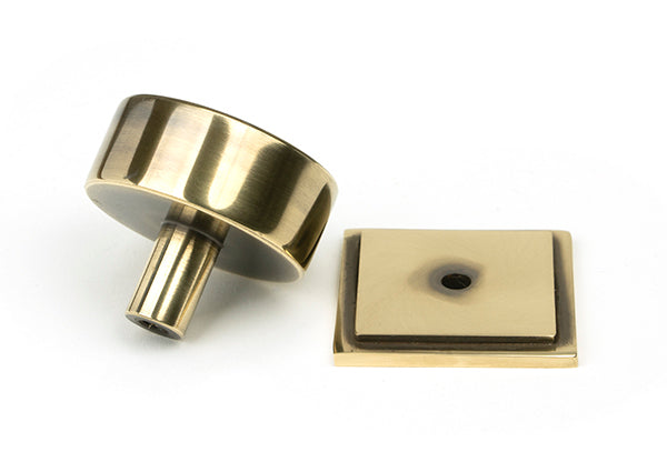 Aged Brass Kelso Cabinet Knob - 38mm (Square)