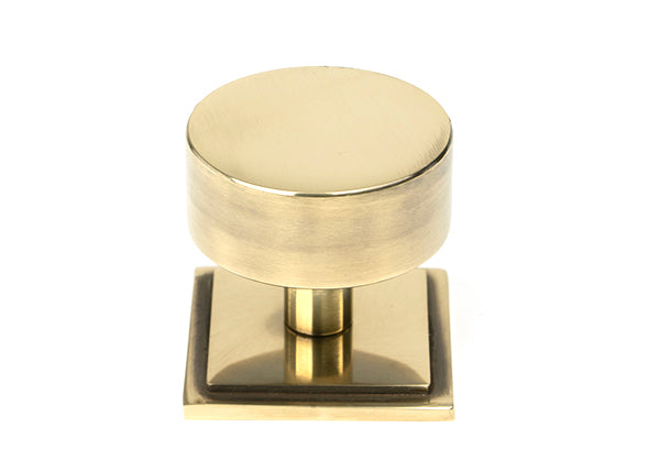 Aged Brass Kelso Cabinet Knob - 38mm (Square)