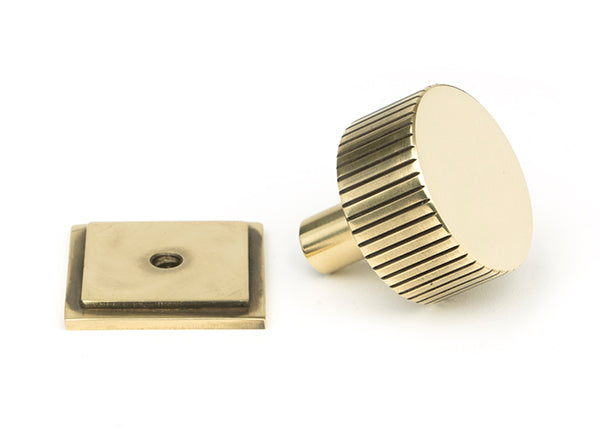 Aged Brass Judd Cabinet Knob - 32mm (Square)