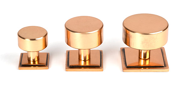 Polished Bronze Kelso Cabinet Knob - 25mm (Square)