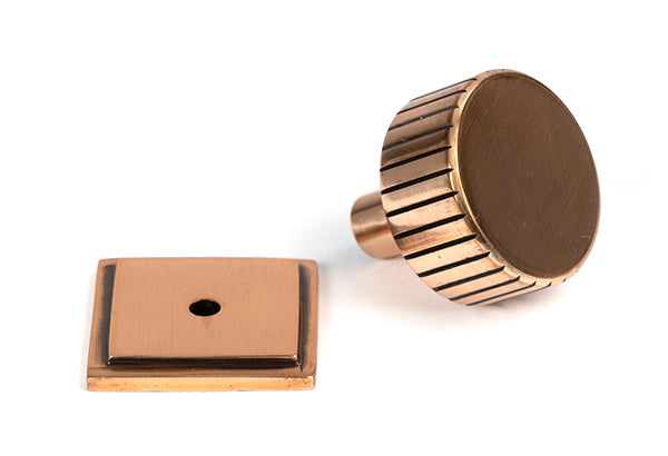 Polished Bronze Judd Cabinet Knob - 32mm (Square)