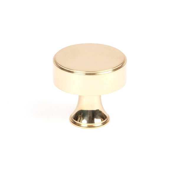 From The Anvil's Polished Brass Scully Cabinet Knob