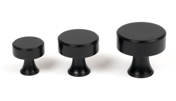 Matt Black Scully Cabinet Knob - 25mm