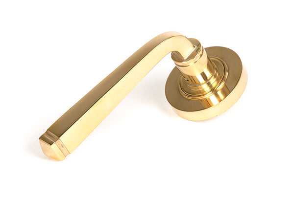 From The Anvil, Avon Round Lever on Rose Set (Plain), Door Handles, Concealed