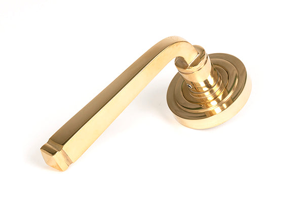 From The Anvil, Avon Round Lever on Rose Set (Art Deco) - Unsprung, Door Handles, Concealed