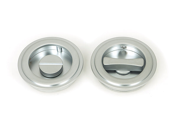 From The Anvil, 60mm Art Deco Round Pull - Privacy Set, Sliding Door Hardware, Round Pulls - Privacy