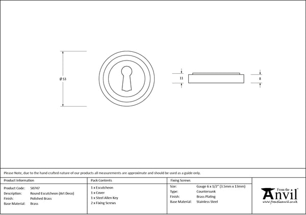 Round Escutcheon by From The Anvil