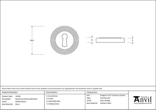 Round Escutcheon by From The Anvil