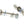 From The Anvil's Satin Stainless Steel (304) 100mm Bolt Fixings for T Bar (2) - Offset