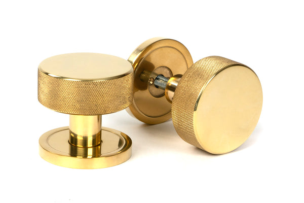 From The Anvil's Polished Brass Brompton Mortice/Rim Knob Set