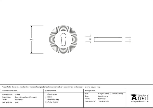 Round Escutcheon by From The Anvil