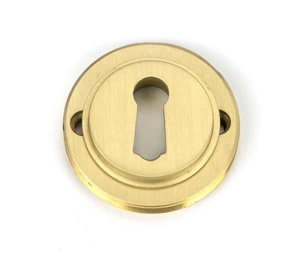 Satin Brass Round Escutcheon (Square)