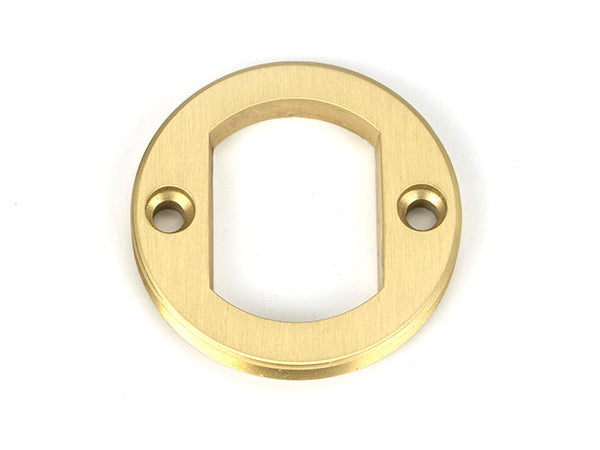 Satin Brass Round Escutcheon (Square)