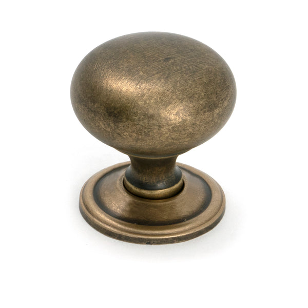 From The Anvil's Burnished Brass Mushroom Cabinet Knob