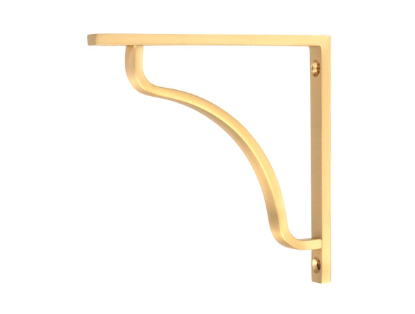 From The Anvil's Satin Brass Abingdon Shelf Bracket