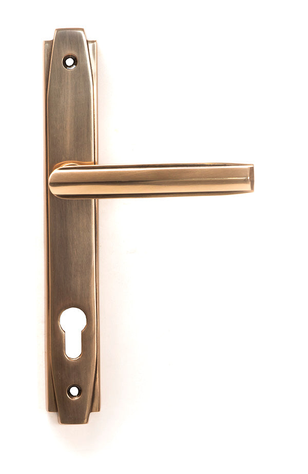 From The Anvil, Art Deco Slimline Lever Espag. Lock Set, Door Handles, Espagnolette