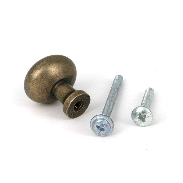 Burnished Brass Moore Cabinet Knob - 25mm