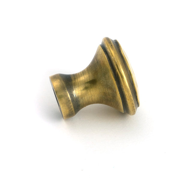 Aged Brass Hammered Cabinet Knob - Small