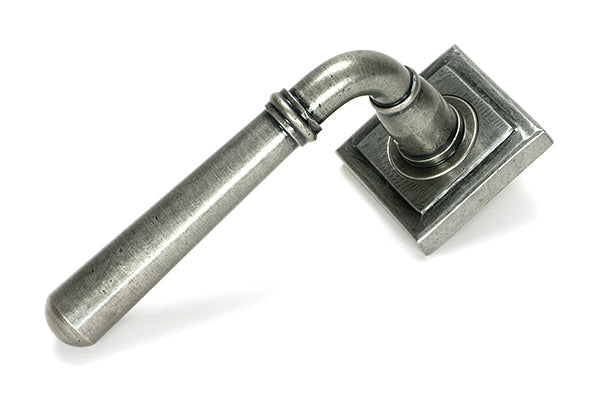 From The Anvil, Newbury Lever on Rose Set (Square) - Unsprung, Door Handles, Concealed