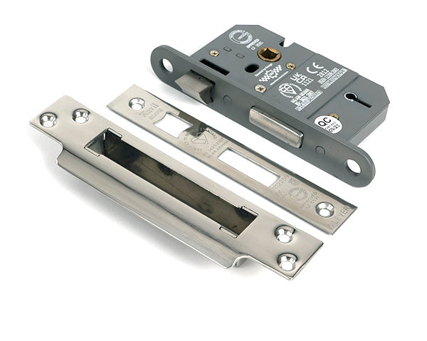 Polished Chrome 2½" 5 Lever BS Sash Lock