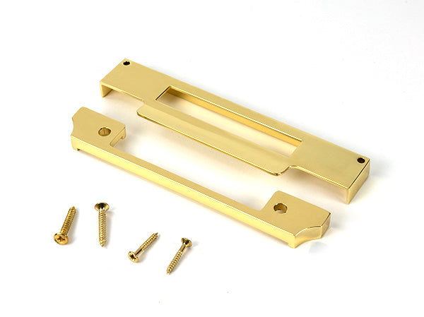 Polished Brass ½" Rebate Kit for Euro Sash Lock