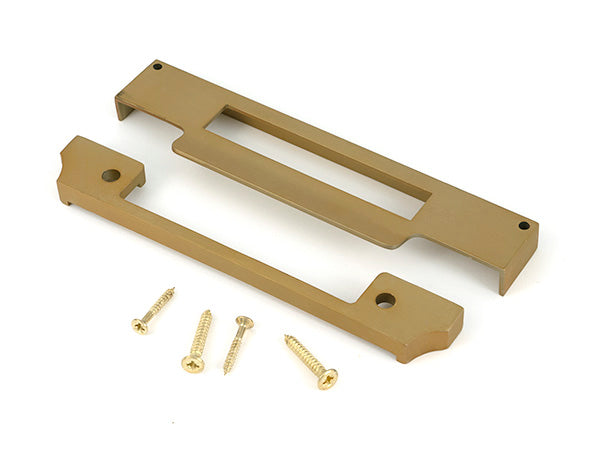 Satin Brass ½" Rebate Kit for Euro Sash Lock