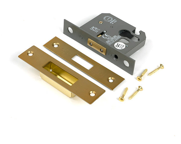 Satin Brass 2½" Euro Profile Dead Lock