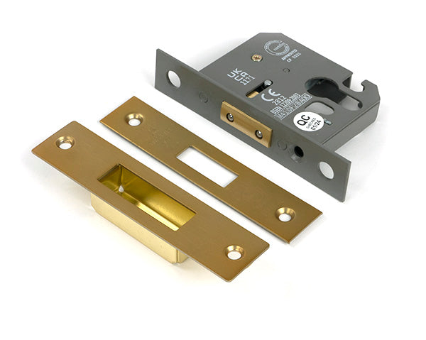 Satin Brass 2½" Euro Profile Dead Lock