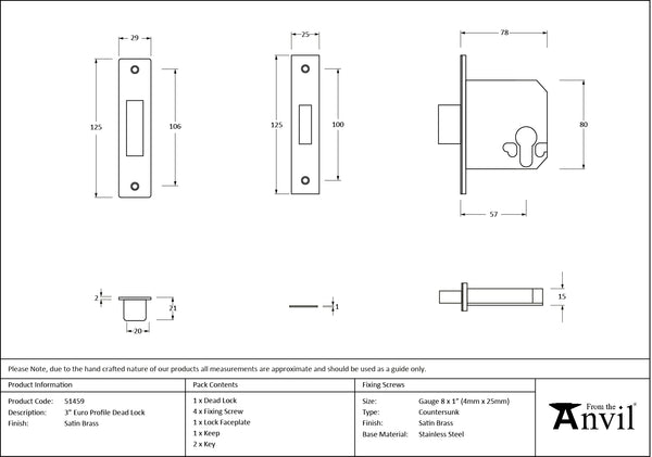 Euro Profile Deadlock by From The Anvil