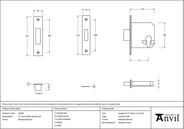 Euro Profile Deadlock by From The Anvil
