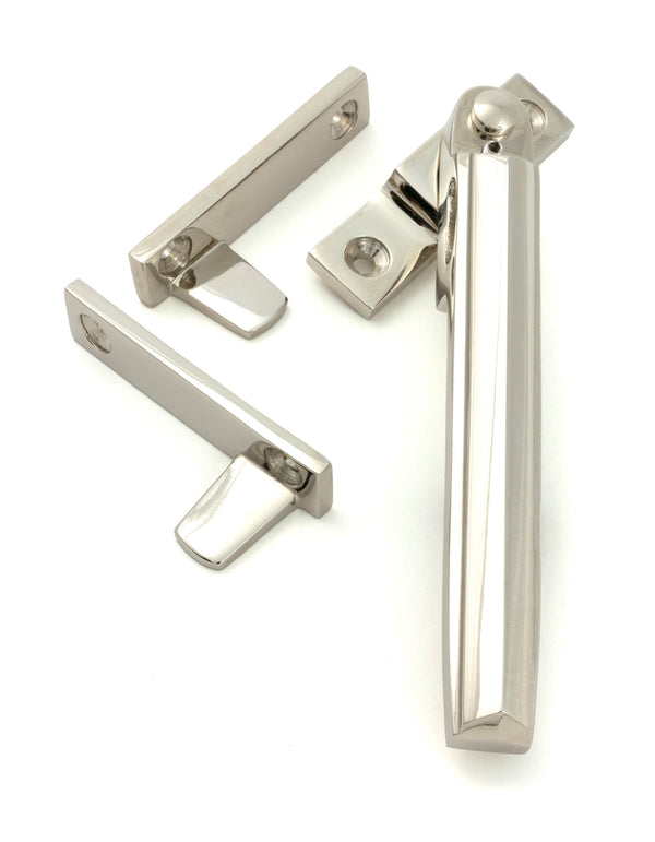 From The Anvil's Polished Nickel Night-Vent Locking Art Deco Fastener