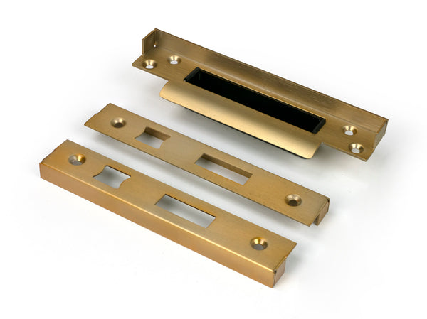 From The Anvil's Satin Brass ½" Rebate Kit for Sash Lock