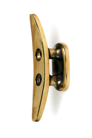 From The Anvil's Aged Brass Marine Cleat Hook