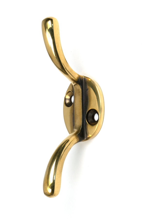 From The Anvil's Aged Brass Newbury Cleat Hook