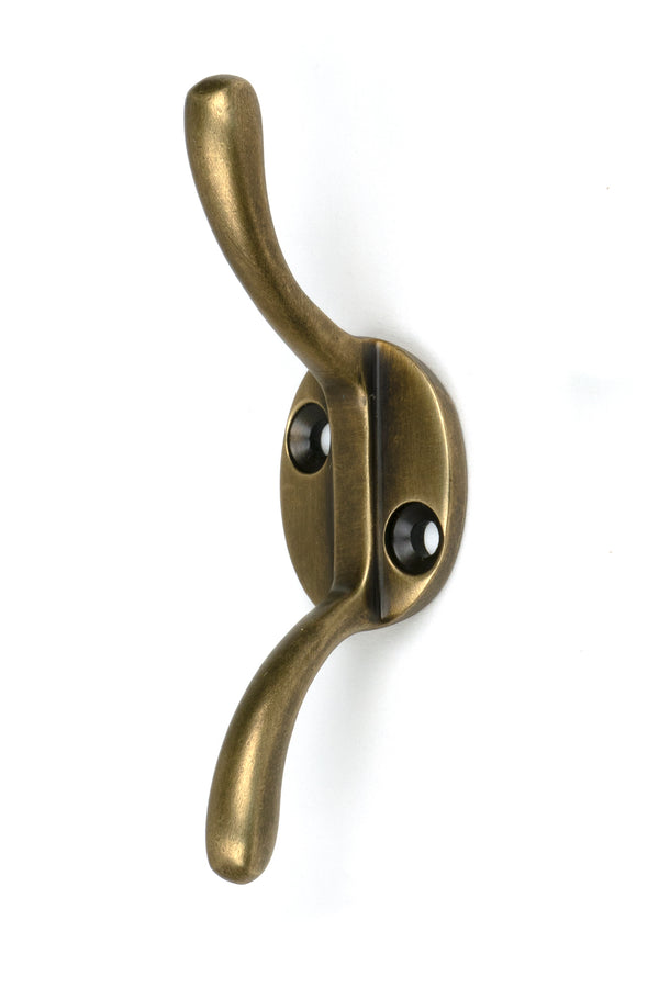 From The Anvil's Burnished Brass Newbury Cleat Hook
