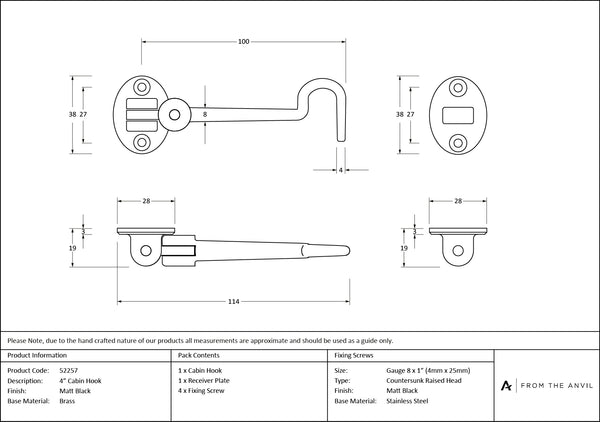 Cabin Hook by From The Anvil