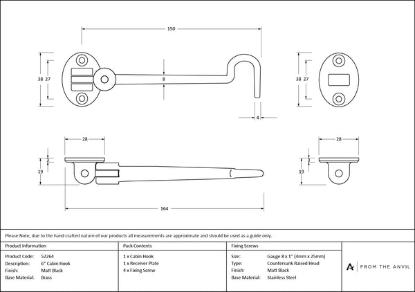 Cabin Hook by From The Anvil