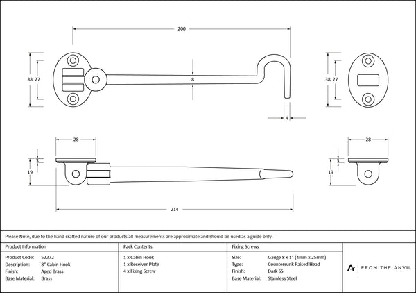 Cabin Hook by From The Anvil