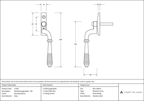 Reeded Espag by From The Anvil
