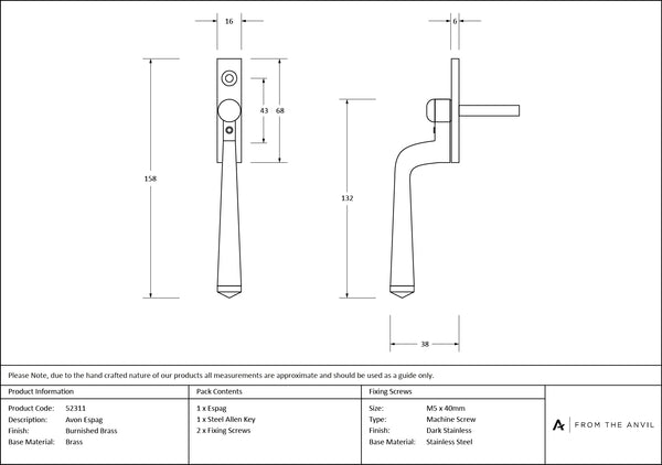 Avon Espag by From The Anvil