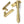 From The Anvil's Satin Brass Night-Vent Locking Reeded Fastener
