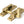 From The Anvil's Satin Brass Beehive Quadrant Fastener - Narrow