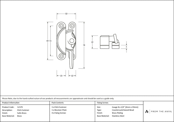 Fitch Fastener by From The Anvil
