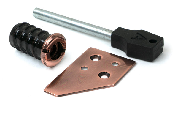 From The Anvil's Polished Bronze Key-Flush Sash Stop
