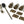 From The Anvil's Burnished Brass Secure Stops (Pack of 4)