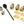 From The Anvil's Satin Brass Secure Stops (Pack of 4)